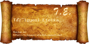 Tölgyesi Etelka névjegykártya